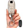 WUZUTU Scatola portachiavi per chiave radio compatibile con Nissan Qashqai J12 Juke F16 X-Trail T33 Ariya B9 Micra Altima Custodia Intelligente TPU Custodia Portachiavi Portachiavi Accessori B Argento