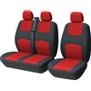 TOYOUN Coprisedili Auto Universali per Furgoni e Camion 3 Posti, Singoli e Doppi Sedile Anteriore 2+1 Compatibile Con Gli Airbag Rosso