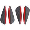 Qiilu Labbro Paraurti Anteriore, Universale 4 Pezzi In Fibra Di Carbonio Per Auto Paraurti Anteriore Labbro, Auto Guida Aria Trascinare/Ridurre La Pressione Kit Spoiler Canards Spoiler Con Nastro Adesivo