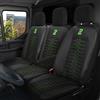 Lucaro Coprisedile Auto per Ford Transit dal 2013, Verde | Set 1+2, copertura protettiva per sedile anteriore in ecopelle, materiali certificati