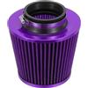 PATIKIL Filtro Dell'Aria A Secco Clamp-On 3 76 Mm Lavabile Filtro Viola | Ventilazione, Ingresso Aria Fredda Sostituzione Prestazioni, Per Moto Dirt Bike Auto