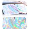 LNGJIN Parabrezza Interno Ripiegabile Portatile,145 * 80 cm Parasole per Auto, Auto Pieghevole e Portatile Protezione dai raggi UV, parabrezza anteriore laser - grandi dimensioni, adatto per berlina/SUV/MPV
