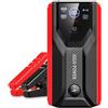 DISCORAMA® - AVVIATORE PER AUTO BATTERIA EMERGENZA 15000MAH, STARTER BOOSTER BATTERIA AUTO CON POWERBANK E BUSSOLA INTEGRATI, BOOSTER AVVIAMENTO AUTO 15000MAH