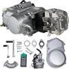 DIFU Motore Moto 125 cc, motore pit bike quad dirt bike 125cc 4 tempi, 4 marce, attacco a mano, motore CDI, singolo cilindro, 9.0: 1 rapporto di compressione e carburatore PZ16J