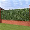 Siepe Artificiale Sintetica 1x 3 m Rotolo Rete Anticaduta con Foglie Estive