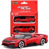 Burago Bburago - Confezione Doppia Ferrari in Scala 1:43, Ferrari F80 e Purosangue, Modellini Diecast in Iconica Livrea Rossa, Licenza Ufficiale Ferrari, Dettagli Fedeli, Età Consigliata 3+ Anni