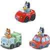 VTech - Confezione da 3 Auto di Bluey Tut Tut Bolido, Playset e Auto Giocattolo per Bambini +1 Anno, Versione Spagnola