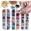 EBANKU 36 colori Nail Paillettes Chip Foil,Fiocchi Brillanti Misti Glitter