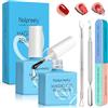 gelpretty 2 x 15 ml Remover semipermanente unghie, Solvente Per Smalto, Nail Polish Remover kit, Rimuove in 3-5 Minuti Facilmente e Rapidamente lo Smalto, Con Lime per Unghie e Spingi Cuticole