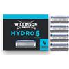 Wilkinson Sword Hydro 5, rasoio uomo, confezione da 4 ricariche