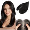 MY-LADY Topper Capelli Veri Donna Tessuto a Mano Leggero Nero Naturale 17g