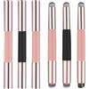 Roucerlin 3 pennelli riutilizzabili a doppia estremità in silicone con coperchio, applicatore per maschera labbra 2 in 1 con pennelli per correttore, applicatore balsamo a doppia testa, strumento di bellezza