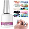 Giwoatln Colla Per Transfer Foil Unghie, 10ml Gel Colla Foil | Adesione Forte Gel Per Trasferimento Che Richiede L'utilizzos Di Lampada UV, CollaUnghie Donna Casa Salone Sticker Design