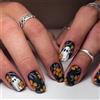 Evadollina Halloween Nägel, 24 Stück Geist Press on Nails, Halloween Nails, Nägel Zum Aufkleben, Kunstnägel zum Aufkleben (Typ A)