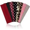 Richaa 8 fasce per capelli da donna, alla moda, a pois, 21 cm, morbide, elastiche, per la cura della pelle, per sport, corsa, sudore, antiscivolo, accessori per capelli per yoga e palestra