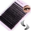 WENDY LASHES Ciuffetti Ciglia Finte C-Curl 10-18mm Mixed 50D | Extension Ciglia Individuali Naturali Soft Cluster lashes Riusabile DIY Lash Extension a Casa