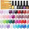 LEVIPE 45Pz Smalto Semipermanente Unghie, Smalti Semipermanenti per Unghie con Base Coat e Glossy & Matt Top Coat, Diamanti & Fluorescent Topcoat, Set Gel Smalto UV LED
