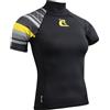 Cressi Shield Lady Rash Guard Short/SL Black Yellow - Rash Guard Manica Corta Protettiva per SUP e Sport Acquatici, Nero/Giallo, XS/1, Donna