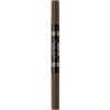 Max Factor Real Brow Fill & Shape Matita Sopracciglia, Doppio Applicatore Matita e Ombretto, 02 Soft Brown