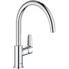 Grohe BauEdge Rubinetto Miscelatore Monocomando per Lavello, Cromo, Bocca Alta