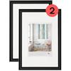 walther design nera 30 x 45 cm confezione doppia, cornice in plastica Trendstyle KP045BD