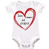 La Ruotante Body neonato in 100% cotone manica corta papà amore cuore aggiustarlo braccia cocco leggere auguri regalo nascita (2, 0-6 mesi)