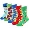BISOUSOX Bambini e Ragazzi Comodo Calzini da Ragazzo Cotone Calzini Divertenti per Ragazzo Traspirante Calzini per Bambini Regalo per Bambini