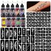 STIGMA Kit di tatuaggi temporanei finti realistici per bambini e adulti 10 flaconi di inchiostro per tatuaggi temporanei da 0,5 oz a lunga durata e 84 matite per tatuaggi ZYH2312333KIT