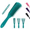 PINDAV Spazzola Districante per Capelli Ricci e Lisci, Spazzola Scioglinodi per Capelli Bagnati o Asciutti, VERDE