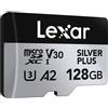 Lexar 2x128GB Scheda microSDXC Lexar Silver Plus V30 UHS-I U3 Classe 3 Nero/Argento [933059]