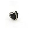 Generico Anello Regolabile a Cuore con Cristalli Swarovski, Design moderno, Placcato Oro (NERO)