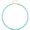KOOUNUATA 18K Oro Rotondo Ball Beads Collana Genuino Turchese Choker per le Donne Bohemian Gemstone Beaded Collana Minimalista Estate Beach Gioielli 15