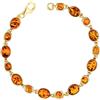 Sakrami Bracciale Donna Ragazza Argento 925 Dorato con Ambra Dorata + Confezione con Dedica Incisa - Idea Regalo per Compleanno, Festa della Mamma, Natale, Amica