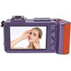 POENVFPO Fotocamera Digitale 4K, Foto da 70 MP, Zoom 50X con WiFi e Schermo Ribaltabile per Vlogging e Fotografia di Viaggio, Apertura F1.8 (Viola)