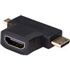 AKYGA AK-AD-23 - Adattatore Mini/Micro HDMI, Presa HDMI su Spina Mini/Micro HDMI