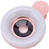 F&Y Obiettivo macro 15X con luce regolabile per smartphone - Luce di riempimento 2800-6500K, clip facile per fotografia e registrazione video (Roseo)