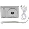POENVFPO Fotocamera Mirrorless Dual Video da 48 MP 4K HD, CCD Smart Digital Zoom 8x Videocamera per Vlogging per Studenti e Famiglie (SILVER)