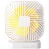 Akfldms Ventilatore USB Magnetico con Funzione di Temporizzazione A Tre Velocità, Alimentato da USB o 5 Batterie AA, Ventilatore da per Esterni, Funzionamento Silenzioso, Bianco.