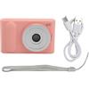 POENVFPO Fotocamera Mirrorless Dual Video da 48 MP 4K HD, CCD Smart Digital Zoom 8x Videocamera per Vlogging per Studenti e Famiglie (PINK)