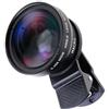 MoSundi Kit obiettivo fotocamera 15X 0.45X grandangolare clip per telefono cellulare lenti ABS con custodia per Vlog (nero)