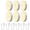 Akfldms Luci LED da Interne con Sensore di Movimento 6-Pack Ricaricabili Tramite USB, Illuminazione A Induzione A Batteria per la Casa, Calde.