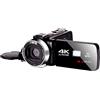 DIGNIFE Videocamera, Videocamera videocamera con fotocamera da vlogging digitale for microfono for la visione notturna del telecomando wifi in live streaming fotografia(No SD Card,Standard)