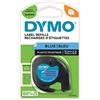 Dymo LetraTag etichette originali in plastica | rotolo da 12 mm x 4 m | stampa nera su blu | LT etichette autoadesive per etichettatrice LetraTag | 1 pezzo