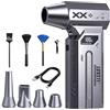 HAOJOYFUN HAOFOYFUN Electric Air Duster, 150.000 giri/min, soffiatore elettrico a batteria, 4 livelli ad alte prestazioni, mini soffiatore con display a LED e luce, soffiatore di polvere per PC, tastiera, auto