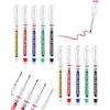WUNZILO 10 Pezzi Pennarelli per Fori Profondi, Pennarello Indelebile a Punta Fine 20mm, Pennarello Falegname, Penna Marcatura per Segnare in Luoghi Profondi - Nero, Blu, Rosso,Verde, Bianco