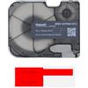 MakeID P-Flag Etichette in polipropilene opaco con nastro per etichettatrici P31 e P31S, fili e cavi per interni ed esterni, etichettatura DatoCom, nero su giallo, 100 pezzi/rotolo