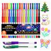 Melifluo Penne Gel Colorate 36 Colori 5 Effetti Mandala da Colorare Adulti | Glitter, metallizzate, pastello, neon e classiche, fluide e ad asciugatura rapida: cartoleria, valigetta colori, set disegno