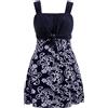 Wantdo Costume da Bagno Donna Taglie Forti Intero Tankini con Gonna | Costume Donna Curvy,Controllo Pancia,Vita Alta, Push-Up,Senza Ferretto,con Shorts,Spalline Larghe,Taglie 44-58,Vacanze Estive