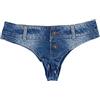 Faringoto Pantaloncini sexy da donna, a vita bassa, elasticizzati, in denim, abbigliamento da discoteca