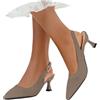Vhersily Donna Scarpe Eleganti Decollete con Tacco Medio a Gattino e Punta Morbida e Calda Traspiranti per Festa Cerimonia Eventi Matrimonio Sera Lavoro Ufficio Occasioni Formali e Tempo Libero